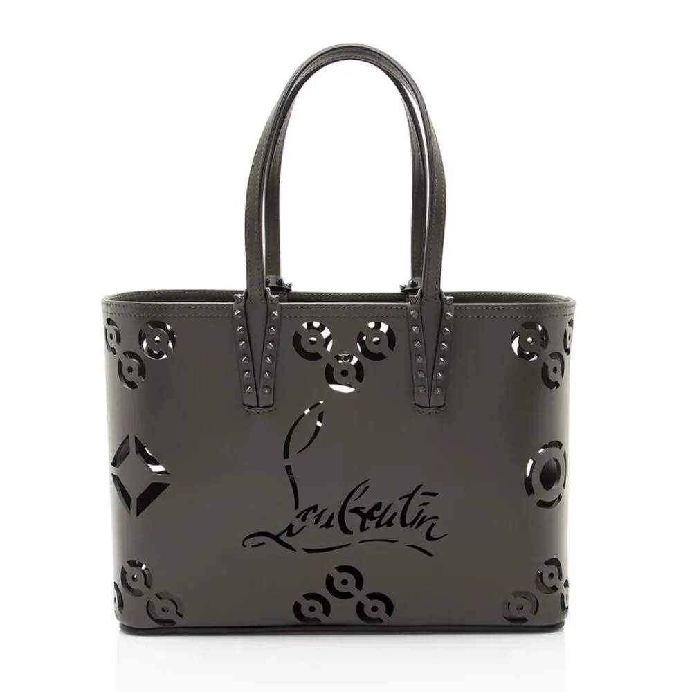 Christian Louboutin Gray Laser-Cut Tote